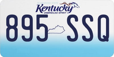 KY license plate 895SSQ