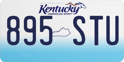 KY license plate 895STU