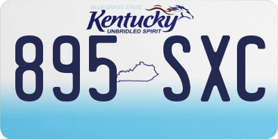 KY license plate 895SXC