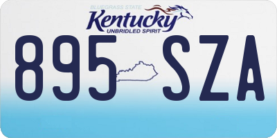 KY license plate 895SZA