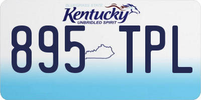 KY license plate 895TPL