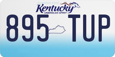 KY license plate 895TUP