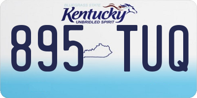 KY license plate 895TUQ