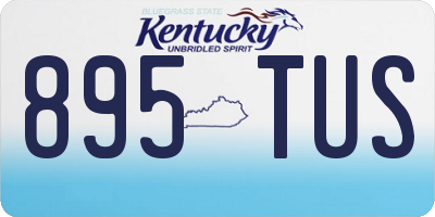 KY license plate 895TUS