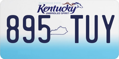 KY license plate 895TUY