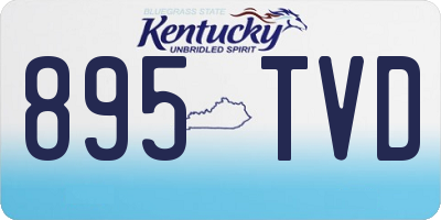 KY license plate 895TVD