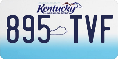 KY license plate 895TVF