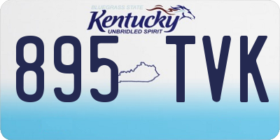 KY license plate 895TVK