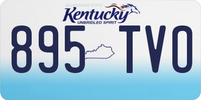 KY license plate 895TVO