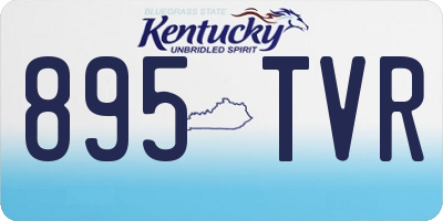KY license plate 895TVR