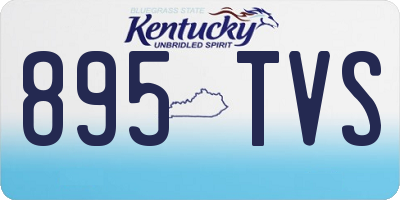 KY license plate 895TVS