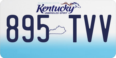KY license plate 895TVV