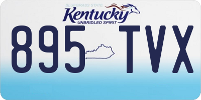 KY license plate 895TVX