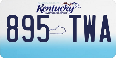 KY license plate 895TWA