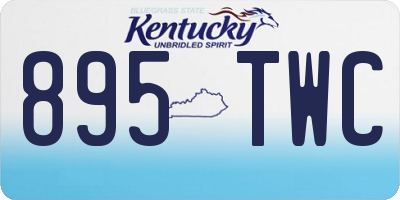 KY license plate 895TWC