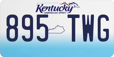 KY license plate 895TWG