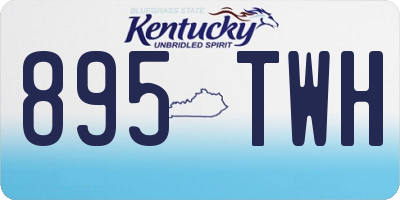 KY license plate 895TWH