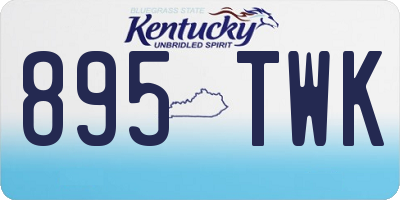 KY license plate 895TWK