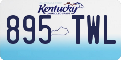 KY license plate 895TWL