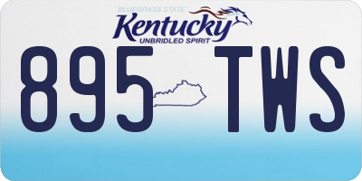 KY license plate 895TWS