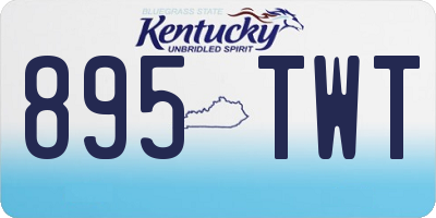 KY license plate 895TWT