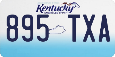 KY license plate 895TXA