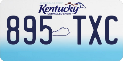 KY license plate 895TXC