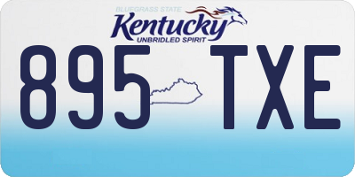 KY license plate 895TXE