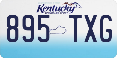 KY license plate 895TXG