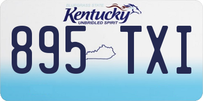 KY license plate 895TXI