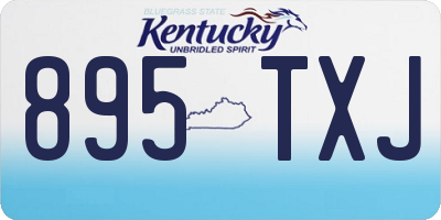 KY license plate 895TXJ