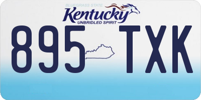 KY license plate 895TXK