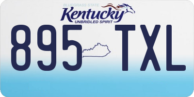 KY license plate 895TXL