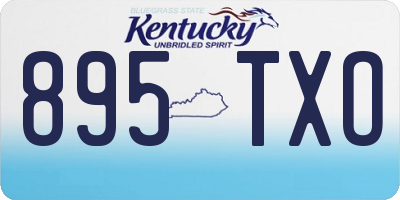 KY license plate 895TXO