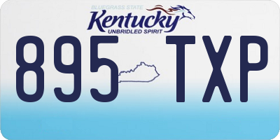 KY license plate 895TXP