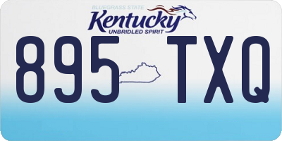 KY license plate 895TXQ