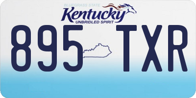 KY license plate 895TXR