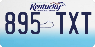 KY license plate 895TXT