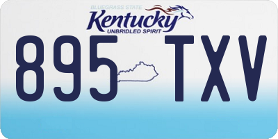 KY license plate 895TXV