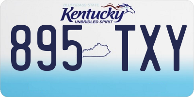 KY license plate 895TXY