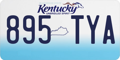KY license plate 895TYA