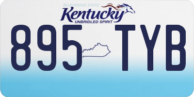 KY license plate 895TYB