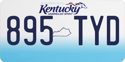 KY license plate 895TYD