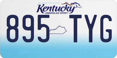 KY license plate 895TYG