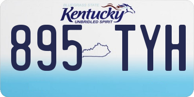 KY license plate 895TYH