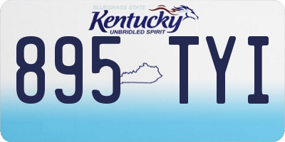 KY license plate 895TYI