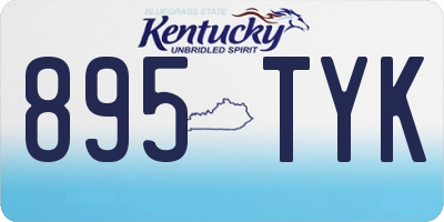 KY license plate 895TYK
