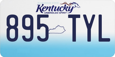 KY license plate 895TYL