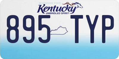 KY license plate 895TYP