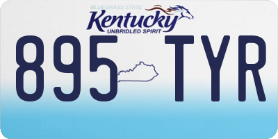 KY license plate 895TYR